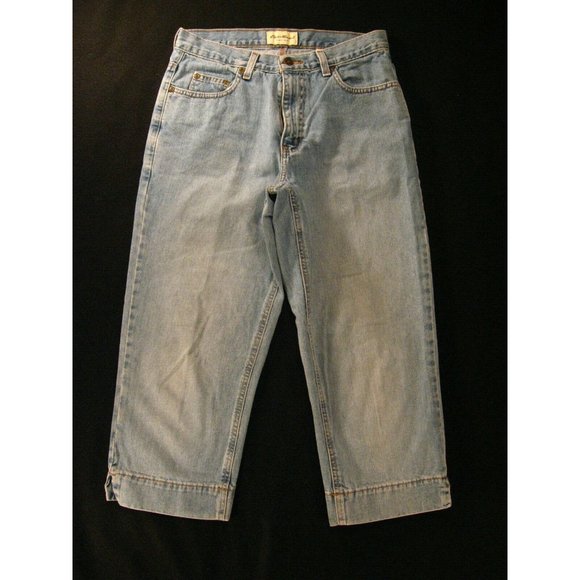 Eddie Bauer CROPPED Womens Blue Jeans 29 w MEASURED TAG 8 - Picture 1 of 10